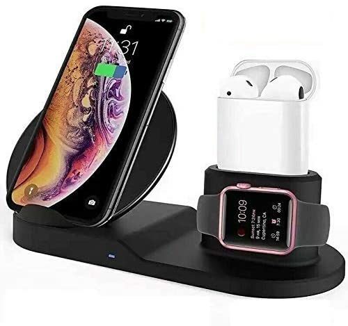 Wireless Fast Charge Stand Dock 3in1 Phone Charging Watch Ear Pods Charger